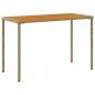 Preview: Gartentisch mit Akazienholz-Platte 115x54x74 cm Poly Rattan