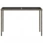 Preview: Gartentisch mit Glasplatte Grau 115x54x74 cm Poly Rattan