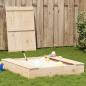 Preview: ARDEBO.de - Sandkasten mit Deckel 111x111x19,5 cm Massivholz Kiefer