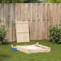 Preview: Sandkasten mit Deckel 111x111x19,5 cm Massivholz Kiefer