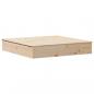 Preview: Sandkasten mit Deckel 111x111x19,5 cm Massivholz Kiefer
