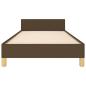 Preview: Bettgestell mit Kopfteil Dunkelbraun 90x190 cm Stoff