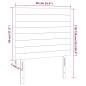 Preview: LED Kopfteil Dunkelbraun 90x5x118/128 cm Stoff