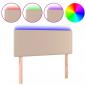 Preview: LED Kopfteil Cappuccino-Braun 90x5x78/88 cm Kunstleder