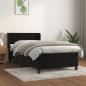 Preview: ARDEBO.de - Boxspringbett mit Matratze Schwarz 80x200 cm Samt