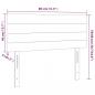 Preview: LED Kopfteil Schwarz 80x5x78/88 cm Samt