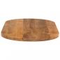 Preview: Tischplatte 110x40x2,5 cm Oval Massivholz Mango