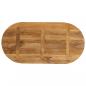 Preview: Tischplatte 110x40x2,5 cm Oval Massivholz Mango
