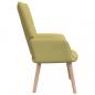 Preview: Relaxsessel mit Hocker Grün Stoff
