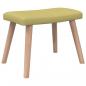 Preview: Relaxsessel mit Hocker Grün Stoff