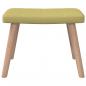 Preview: Relaxsessel mit Hocker Grün Stoff