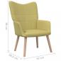 Preview: Relaxsessel mit Hocker Grün Stoff