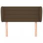 Preview: Kopfteil mit Ohren Dunkelbraun 83x23x78/88 cm Stoff