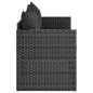 Preview: 3-Sitzer-Gartensofa mit Kissen Schwarz Poly Rattan