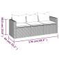 Preview: 3-Sitzer-Gartensofa mit Kissen Schwarz Poly Rattan