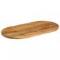 Preview: Tischplatte 100x40x2,5 cm Oval Massivholz Mango