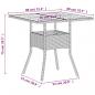 Preview: Gartentisch Beige 80x80x75 cm Poly Rattan Akazienholz