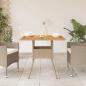 Preview: Gartentisch Beige 80x80x75 cm Poly Rattan Akazienholz