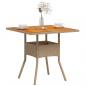 Preview: Gartentisch Beige 80x80x75 cm Poly Rattan Akazienholz