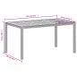 Preview: Gartentisch Beige 150x90x75 cm Poly Rattan Akazienholz