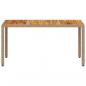 Preview: Gartentisch Beige 150x90x75 cm Poly Rattan Akazienholz