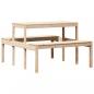 Preview: Picknicktisch 110x134x75 cm Massivholz Kiefer