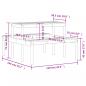Preview: Picknicktisch Wachsbraun 110x134x75 cm Massivholz Kiefer