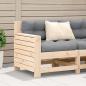Preview: ARDEBO.de - Gartensofa mit Armlehne und Kissen Massivholz Kiefer
