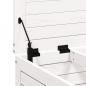 Preview: Gartenhocker Weiß 62x63,5x32 cm Massivholz Kiefer