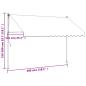 Preview: Markise Einziehbar Creme 300x150 cm Stoff und Stahl