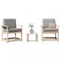 Preview: ARDEBO.de - 3-tlg. Garten-Lounge-Set Massivholz Kiefer