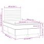 Preview: Boxspringbett mit Matratze & LED Dunkelbraun 120x190 cm Stoff