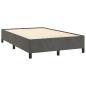 Preview: Boxspringbett mit Matratze & LED Dunkelgrau 120x190 cm Samt