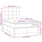 Preview: Boxspringbett mit Matratze & LED Dunkelbraun 120x190 cm Stoff