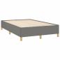 Preview: Boxspringbett mit Matratze & LED Dunkelgrau 120x190 cm Stoff