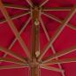 Preview: Sonnenschirm mit Holzmast 350 cm Burgunderrot