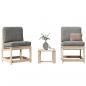 Preview: ARDEBO.de - 3-tlg. Garten-Lounge-Set Massivholz Kiefer