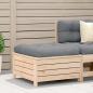 Preview: ARDEBO.de - Gartenhocker mit Kissen Massivholz Kiefer