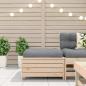 Preview: Gartenhocker mit Kissen Massivholz Kiefer