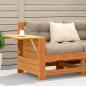 Preview: ARDEBO.de - Gartensofa mit Armlehne und Beistelltisch Massivholz Kiefer