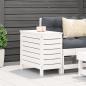 Preview: Gartenhocker Weiß 62x31,5x52 cm Massivholz Kiefer