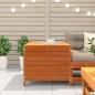 Preview: Gartenhocker Wachsbraun 62x63,5x53,5 cm Massivholz Kiefer