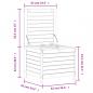 Preview: Gartenhocker Wachsbraun 62x63,5x53,5 cm Massivholz Kiefer