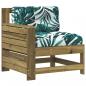 Preview: Gartensofa mit Armlehne und Kissen Kiefernholz Imprägniert
