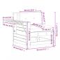 Preview: Gartensofa mit Armlehne und Kissen Kiefernholz Imprägniert