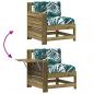Preview: Gartensofa mit Armlehne und Kissen Kiefernholz Imprägniert