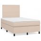 Preview: ARDEBO.de - Boxspringbett mit Matratze & LED Cappuccino-Braun 120x190 cm