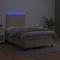 Preview: Boxspringbett mit Matratze & LED Cappuccino-Braun 120x190 cm