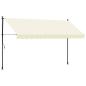 Preview: Markise Einziehbar Creme 350x150 cm Stoff und Stahl