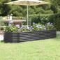 Preview: ARDEBO.de - Hochbeet Pulverbeschichteter Stahl 224x80x36 cm Anthrazit